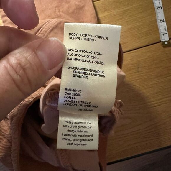 Free people Jenny slim flare orange corduroy jeans 26 - Picture 9 of 11
